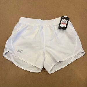 Under Armour White Athletic Shorts Lightweight Breathable